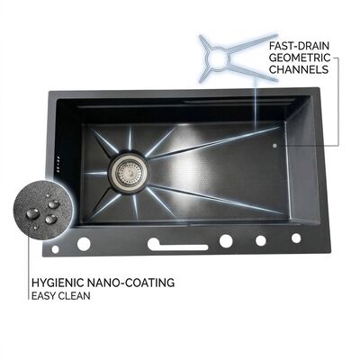 Giá tốt 33 Inch Corner Kitchen Sink Double Bowl SUS304 18 Gauge Space Saving Handmade trực tuyến