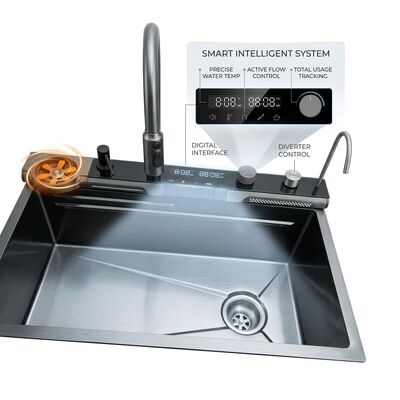 Giá tốt 26 Inch RV Camper Van Single Bowl Sink SUS304 20 Gauge with Foldable Faucet online