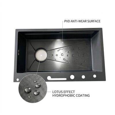 Giá tốt 33 Inch Undermount Double Bowl Kitchen Sink 16 Gauge with Soap Dispenser SUS304 trực tuyến