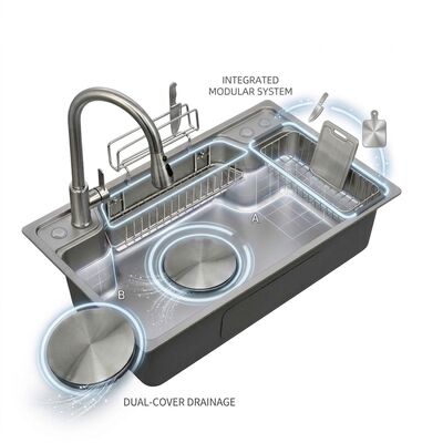 Chất lượng 36 Inch Farmhouse Apron Front Single Bowl Kitchen Sink SUS304 14 Gauge Deep Basin nhà máy